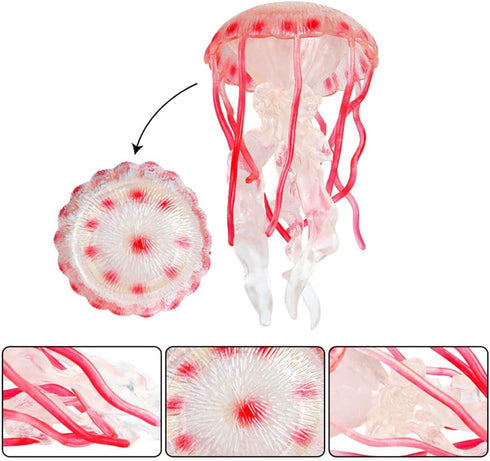 2 Pcs Realistic Ocean Jellyfish Model Toys, Simulated Sea Life Collection Playset