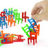 Jenilily Stacking Chairs Game, Family Board Balancing Toys for Kids (18 Chairs Toys Set)