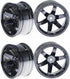 4PCS 1:10 RC Tires and Plastic Wheels Rims for 1/10 Scale On Road Touring Racing Drift Car, Traxxas HSP HPI Tamiya