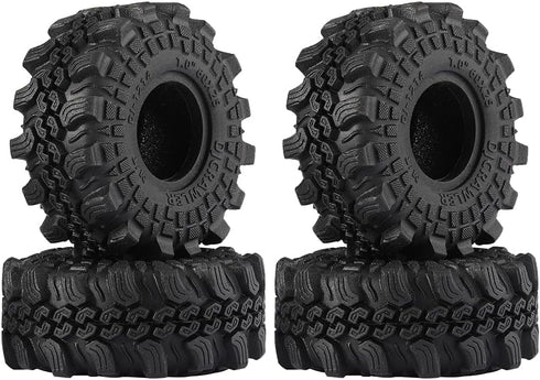 Super Soft Sticky 1.0 Wheel Tires, Mud Tires 60 * 25mm for 1/18 1/24 RC Crawler Axial SCX24 FMS FCX24 Enduro24 Bronco