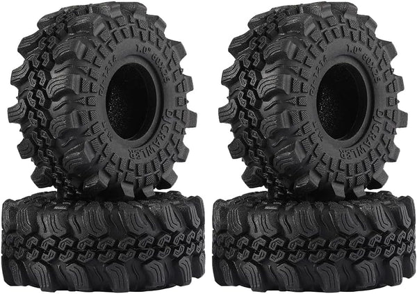 Super Soft Sticky 1.0 Wheel Tires, Mud Tires 60 * 25mm for 1/18 1/24 RC Crawler Axial SCX24 FMS FCX24 Enduro24 Bronco