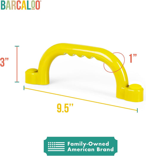Playground Safety Handles - Yellow Grab Handle Bars for Outdoor Playset, Tree House, Jungle Gym Accessories