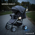 (3-Pack) 5 LED Stroller Lights with Stroller Hooks/Clips Battery Operated, Modes, Stroller Accessories for Night Use on
