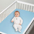28x52 Baby Crib Fitted Sheet Poplin Cotton Standard Crib Sheet Toddler Mattress Sheet Cover Solid Blue Boy Bed Sheet
