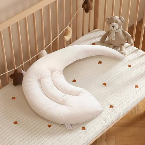 34x27 inches 100% Choc chick Curve Long Toddler Kids Body Pillow for Sleeping, Moon Shape Soft Child Hug Pillow