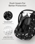 2 Summer Car Seat Cover Baby Boy, Infant Car Seat Canopy Outdoor, Layers with Mesh and Sun Shade Window for Winter