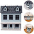 Toyvian Dollhouse Miniature House, Wooden Dollhouse Kit for Christmas Village