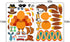 Make-A-Turkey Stickers for Thanksgiving Party Games/Favors/Supplies, 20 Set for Kids Crafts