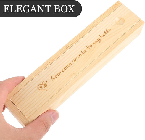 Wooden Pregnancy Test Keepsake Box with Lid Delicate Storage Case for Preserving First Positive Result Newborn Memory