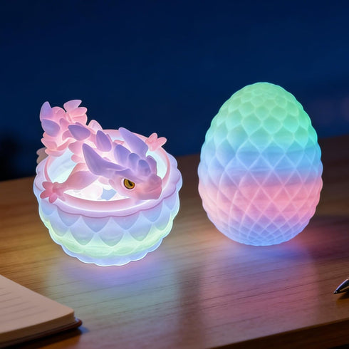 Lohoee 3D Printed Dragon Eggs with Dragon Inside,Printed Snake Eggs with Snake Inside, Glow in The Dark Articulated