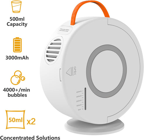 Bubble Machine Automatic Bubble Blower, Rechargeable Portable Electric Bubble Maker for Outdoor Birthday Party