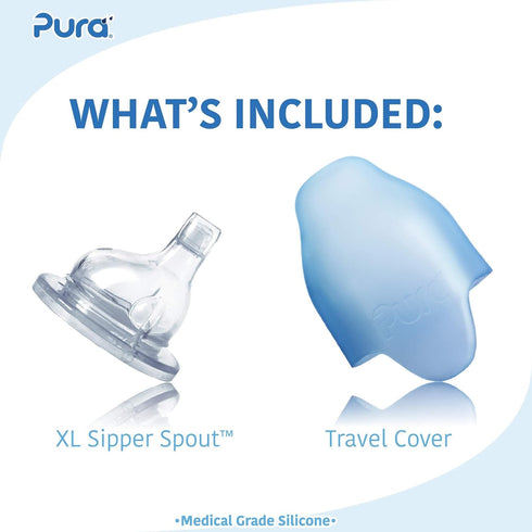 9oz/260ml Pura Kiki Stainless Steel Insulated Sippy Bottle w/Sleeve, Plastic-Free, MadeSafe Certified, Medical-Grade