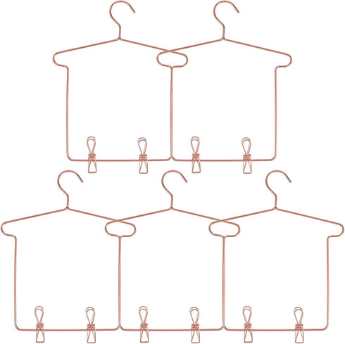5 Sets Mini Doll Hanger Accessories, Little Hangers for 18 Inch Dolls, Iron Baby Clothing Support