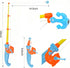 VANNYVANYA Magnetic Fishing Game Pool Toys for Kids, Water Table Bathtub Toy Fishing with Inflatable Pool, Water Bath