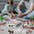Realistic Farm Animal Figures Toys, 44 Pcs Plastic Playset with Mini Farm Animal Cake Toppers for Kids