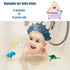 Baby Bath Cap, Waterproof Shampoo Hat for Children, Adjustable Silicone Baby Bathing Crown for Toddler Girls & Boys
