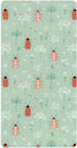 miaozhen Cotton Baby Crib Sheets for Boys Girls Soft Grassland Insect Light Green