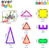 Everplay 41 pc Magnetic Tiles Starter Set - STEM Educational Learning Magnet Toy for Kids Age 3+ - Creative Kit