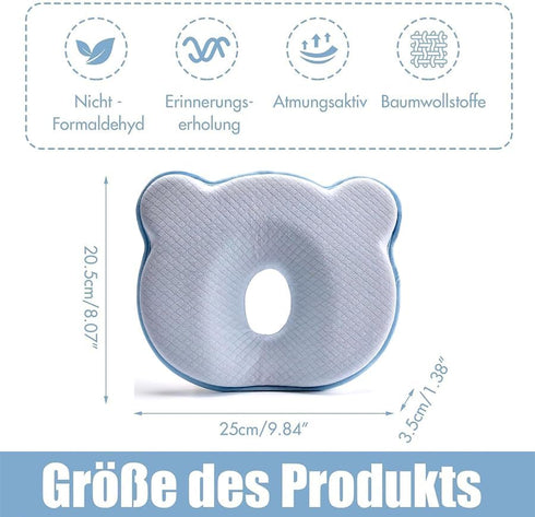 Generic Cozy Set New Upgrade Baby Portable Memory Foam Donut Pillow,Cute Cartoon Bear Soft and Pillow, Breathable