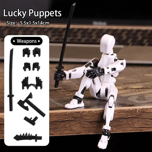 DANONI 13 3D Set, Dummy 13, Assembly Completed Upgrade Titan Action Figure, Printed Action Figure Robot Multi-Articular