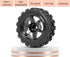 RC Station 12mm Hex Wheels and Tires for 1/12 1/14 1/16 1/18 RC Off Road Buggy Rally, Preglued 4PCS