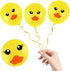 60 Yellow Duck Balloons - Cartoon Duck Printed Latex Balloons for Wedding, Birthday, Baby Shower & Classroom Decoration