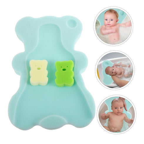 Quick-Dry Soft Bath Mat with Sponge Support for Tub and Sink - Comfortable Non-Slip Cushion in Random Colors