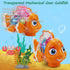 Transparent Mechanical Gear Toy - Goldfish Car Toy with Lights and Music, Universal Wheel Car Toy (Goldfish)