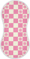 tplaotee Peach Sun Checker Plaid Pattern Cotton burping Cloth Easy Care Baby wash