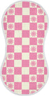 tplaotee Peach Sun Checker Plaid Pattern Cotton burping Cloth Easy Care Baby wash