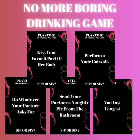 Generic 114 Sip Or Sin Drinking Couple Game - Freaky Couples Game for Romantic Date Night, Anniversary & Valentine's