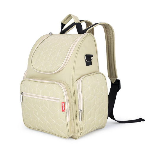 Insular Mummy Backpack Brand Diaper Bag Large Capacity Travel Baby Nursing Diaper Bags for Mum (Ivory)