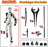 (Assembly Completed) 3D Printed 5.54-inch Movable Robot T13 Action Figure Dummy13, Full Body Mechanical Doll, Hand Painted Figures, Desk Decoration, Creative Gifts (White)