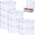 Qunclay 10 Pcs Clear Playing Card Case, Card Deck Storage Box Compatible with MTG/TCG Baseball Cards