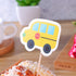 18pcs Back To School Cupcake Topper Dessert Fruit Cake Picks, Classroom Welcome Party Decoration