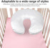 Nurnesy Satin Nursing Pillow Cover,Soft Washable Breathable,Protect for Baby Hair and Skin, Breastfeeding Pillow