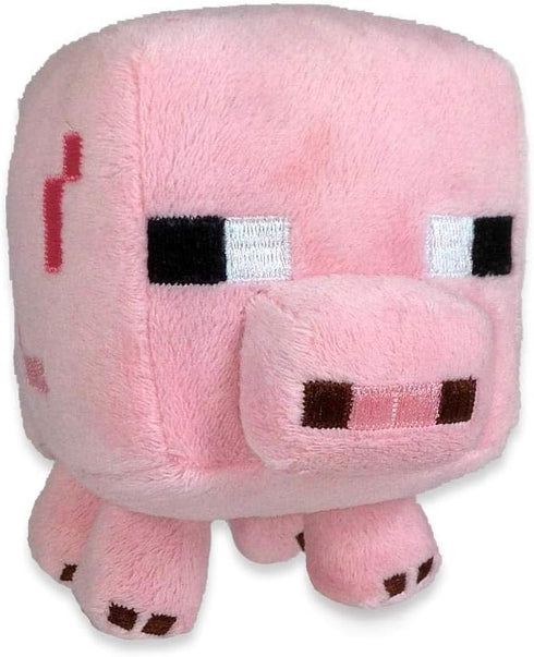 Minecraft 7" Baby Pig Plush - Soft Stuffed Animal Toy, Multi-colored, No Assembly Required