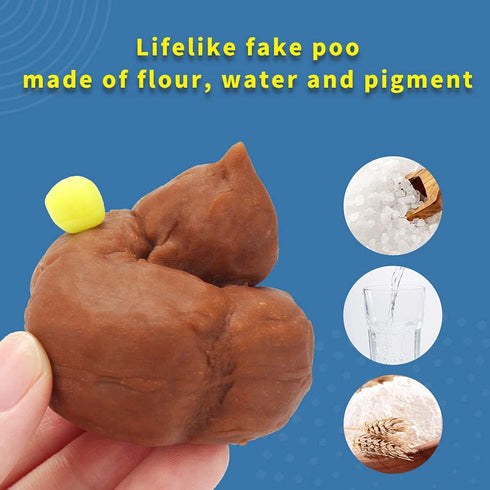 Set Realistic Fake Poop, April Fools Pranks Gift, Color Dough for Kid,Toy Gags & Prank Jokes Gifts, Fake Turd