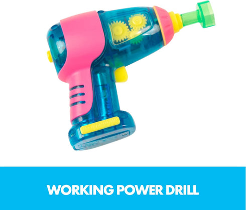 Set 3+ Educational Insights Design & Drill Brightworks - Light-Up Toddler Tool with Real Working Electric Toy Drill
