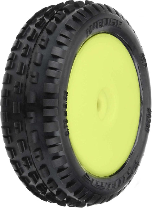Pro-line Racing Wedge Carpet Tires MTD Yellow Mini-B Front PRO829812 for RC Cars