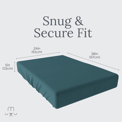 Natemia Fitted Pack and Play Sheet, 100% Organic Cotton for Standard Size Playard, Ultra Soft Jersey Knit