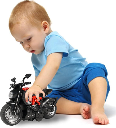 Toy Motorcycle - Pull Back Cars with Sound and Light for Kids, Motorcycle Toys for Boys Age 3-9