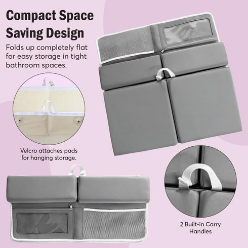 Elbow Set, UR Choice Bath Kneeler and Rest Pad Kneeling Pad for Bathing Baby, Non Slip Foldable Kneeling Mat