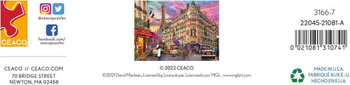 Ceaco David Maclean Cities - Bonjour Paris 1000 Piece Jigsaw Puzzle