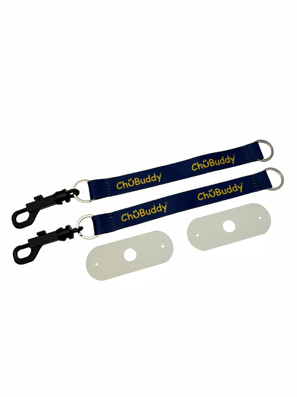 Chubuddy Navy Chewy Holders Set of (2) – Durable, Washable Chew Toy Tethers for Sensory Kids, Autism, ADHD