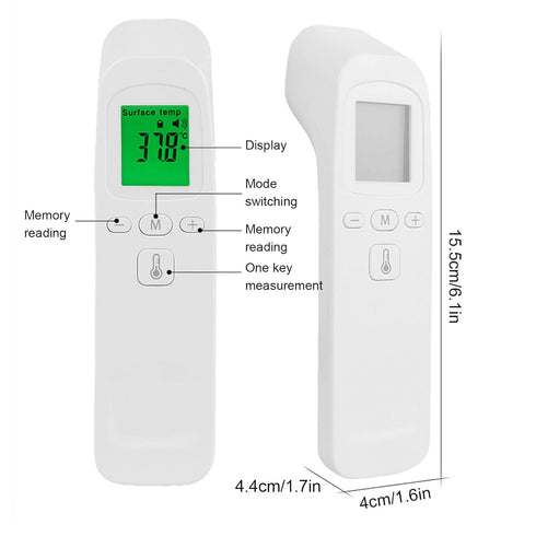 Forehead Digital Thermometer for Adults and Baby, Non-Infrared with Accurate Reading, High Temperature Alarm, Memory