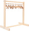 Zerodeko Doll Garment Rack with 10 Pcs Wooden Doll Clothes Hangers, Doll Closet Accessories for Dollhouse