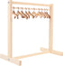 Zerodeko Doll Garment Rack with 10 Pcs Wooden Doll Clothes Hangers, Doll Closet Accessories for Dollhouse