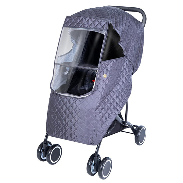 Winter Stroller Weather Shield, Universal Baby Stroller Rain Cover, Waterproof, Dark Gray
