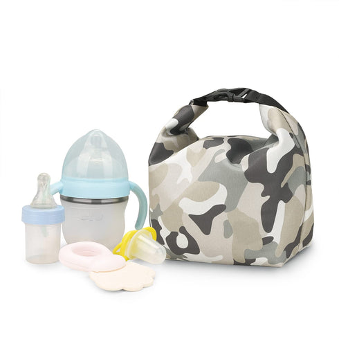 Pack Insulated Breastmilk Cooler Bag - Reusable Milk Bottle Bag Kids Snack Bag Baby Pacifier with Detachable Buckle